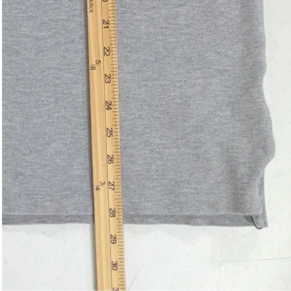 Polo Ralph Lauren Gray Knit Polo Shirt XXL Custom Slim Fit Number 2 Patch